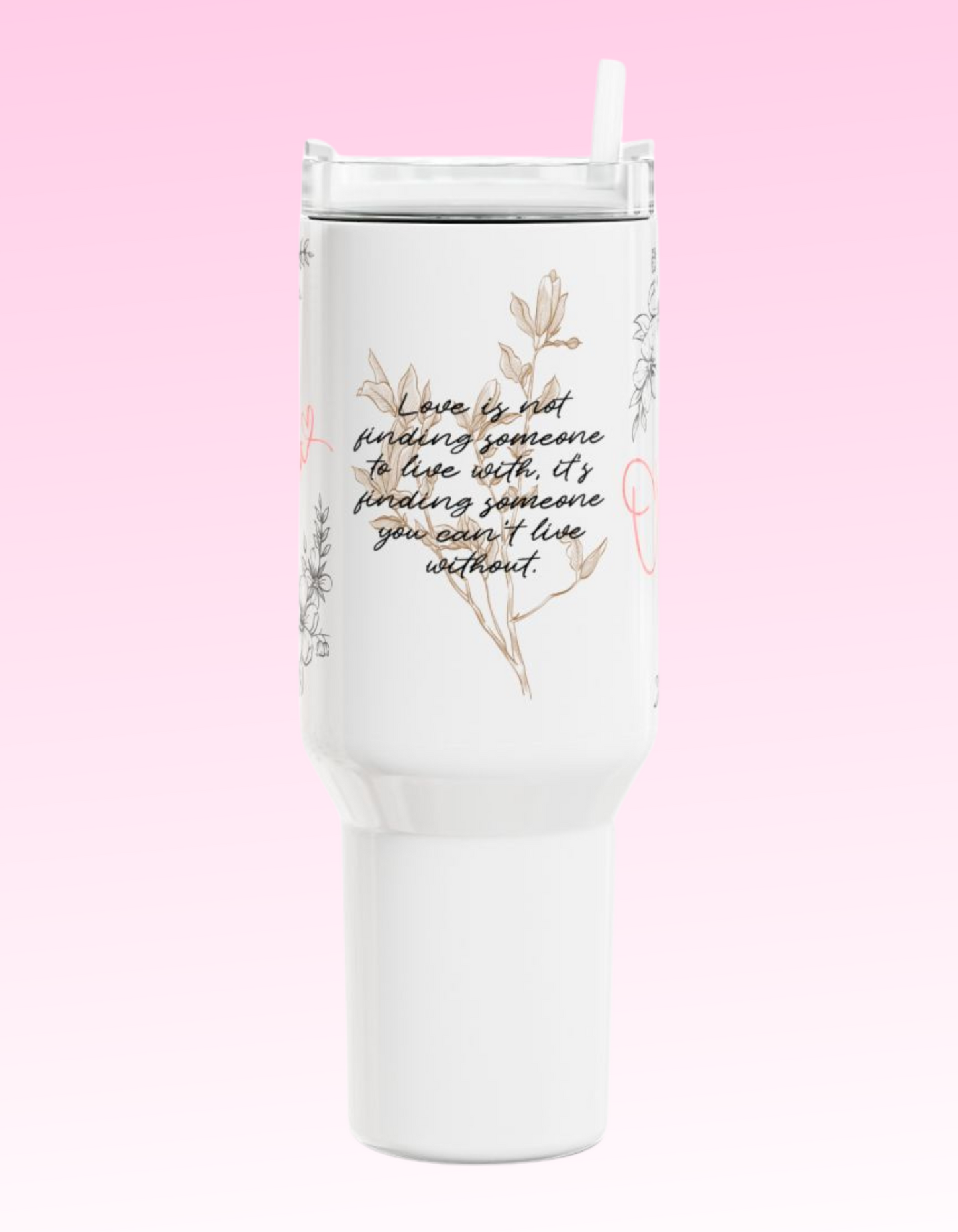Personalized Name Tumbler , Motivational Quote- 40oz Inspirational Drinkware