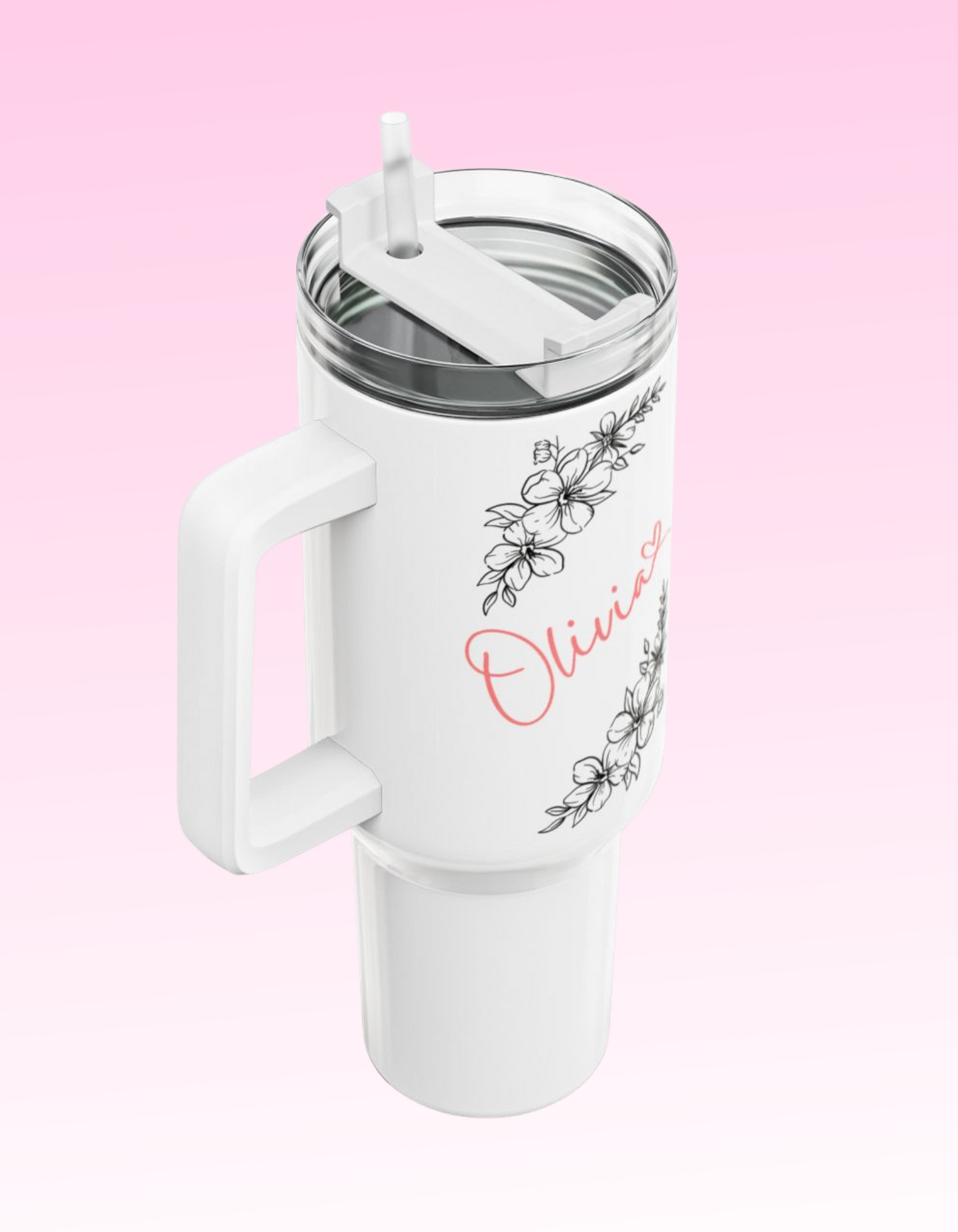 Personalized Name Tumbler , Motivational Quote- 40oz Inspirational Drinkware