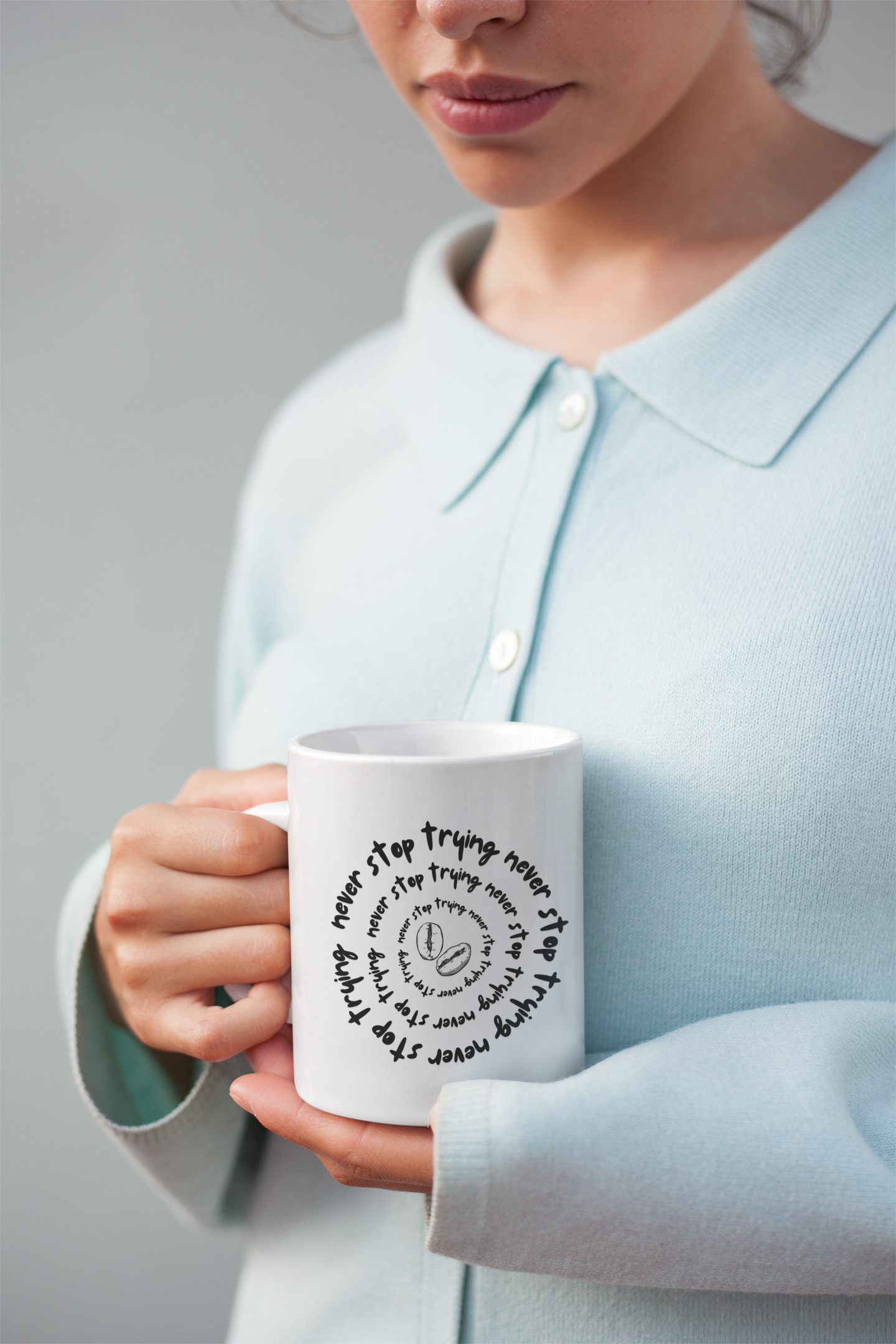 NEVER STOP TRYING - 11oz Ceramic Cup
