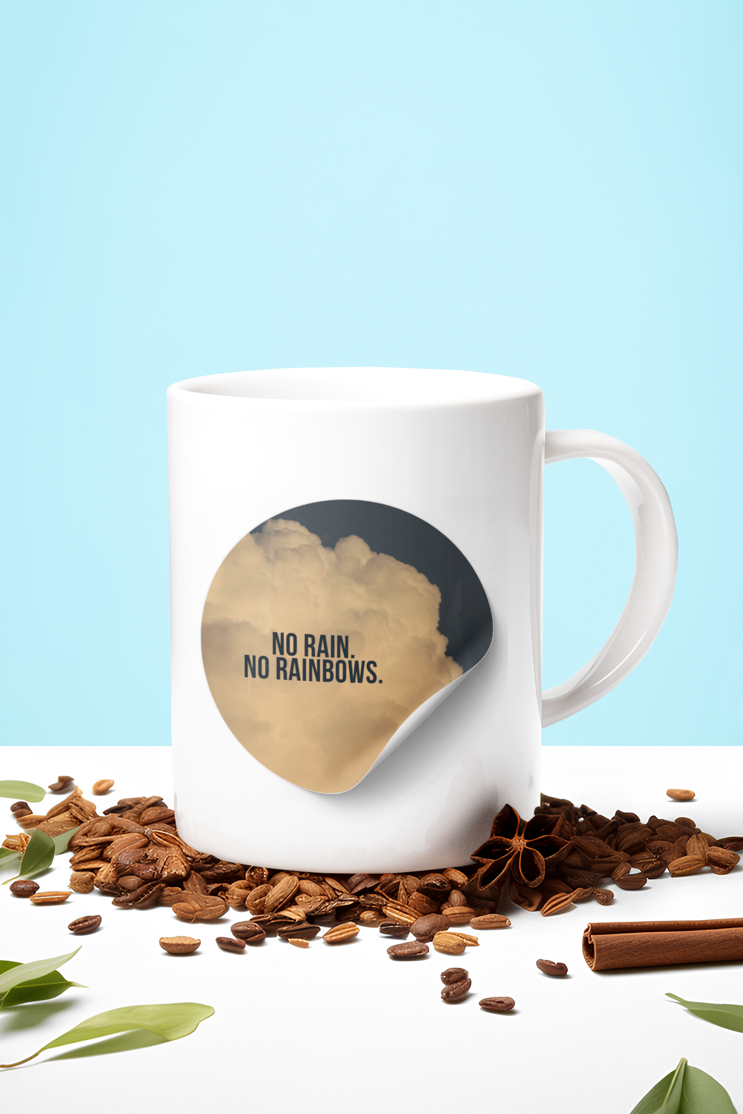 NO RAIN, NO RAINBOWS - 11oz Ceramic Cup