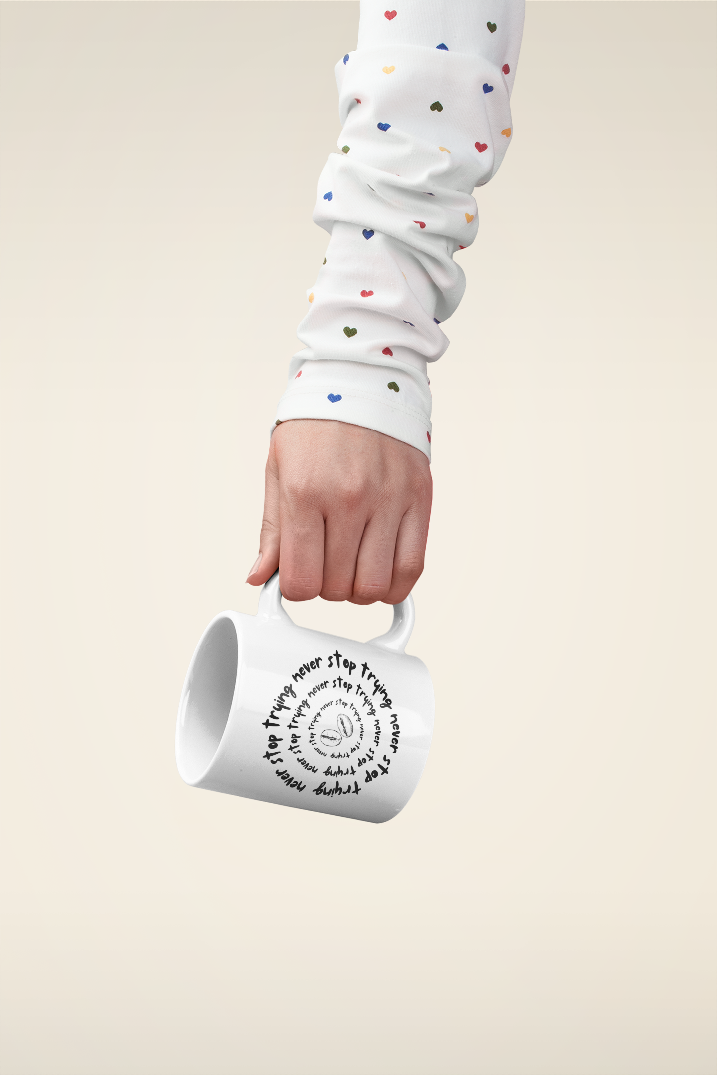 NEVER STOP TRYING - 11oz Ceramic Cup