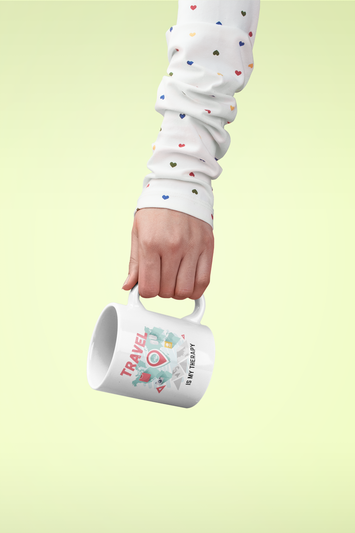 TRAVEL IS MY THERAPY - 11oz Ceramic Cup