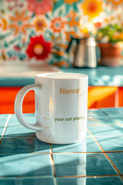 Personalized Name And Photo , Pets Lovers -  11oz Ceramic Cup