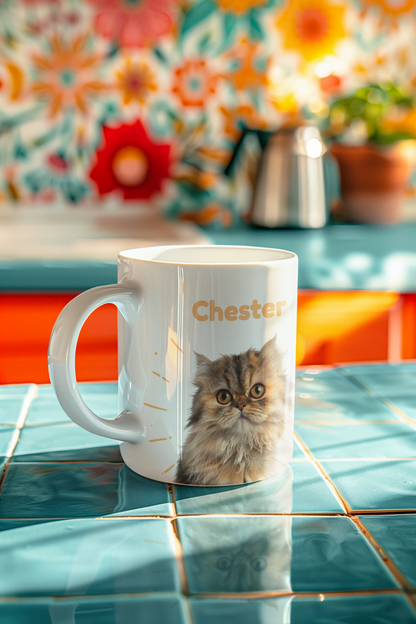 Personalized Name And Photo , Pets Lovers -  11oz Ceramic Cup